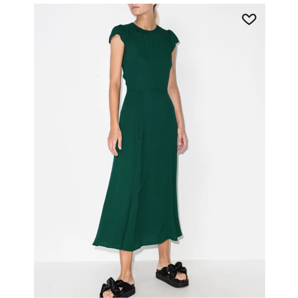 Reformation green Gavin cut-out back midi dress